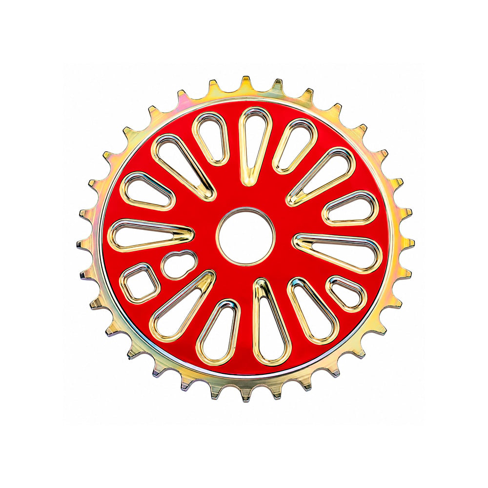 Roda dentada (coroa/engrenagem) design 1 40 d vermelha 2,00mm