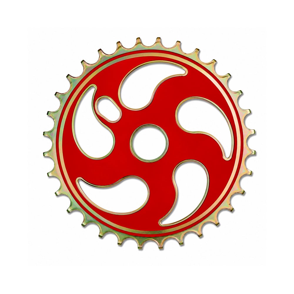 Roda dentada (coroa/engrenagem) design 2 36 d vermelha 2,00mm