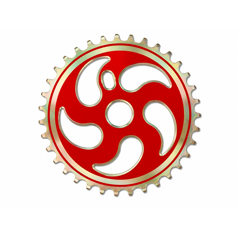 Roda dentada (coroa/engrenagem) design 2 40 d vermelha 2,00mm
