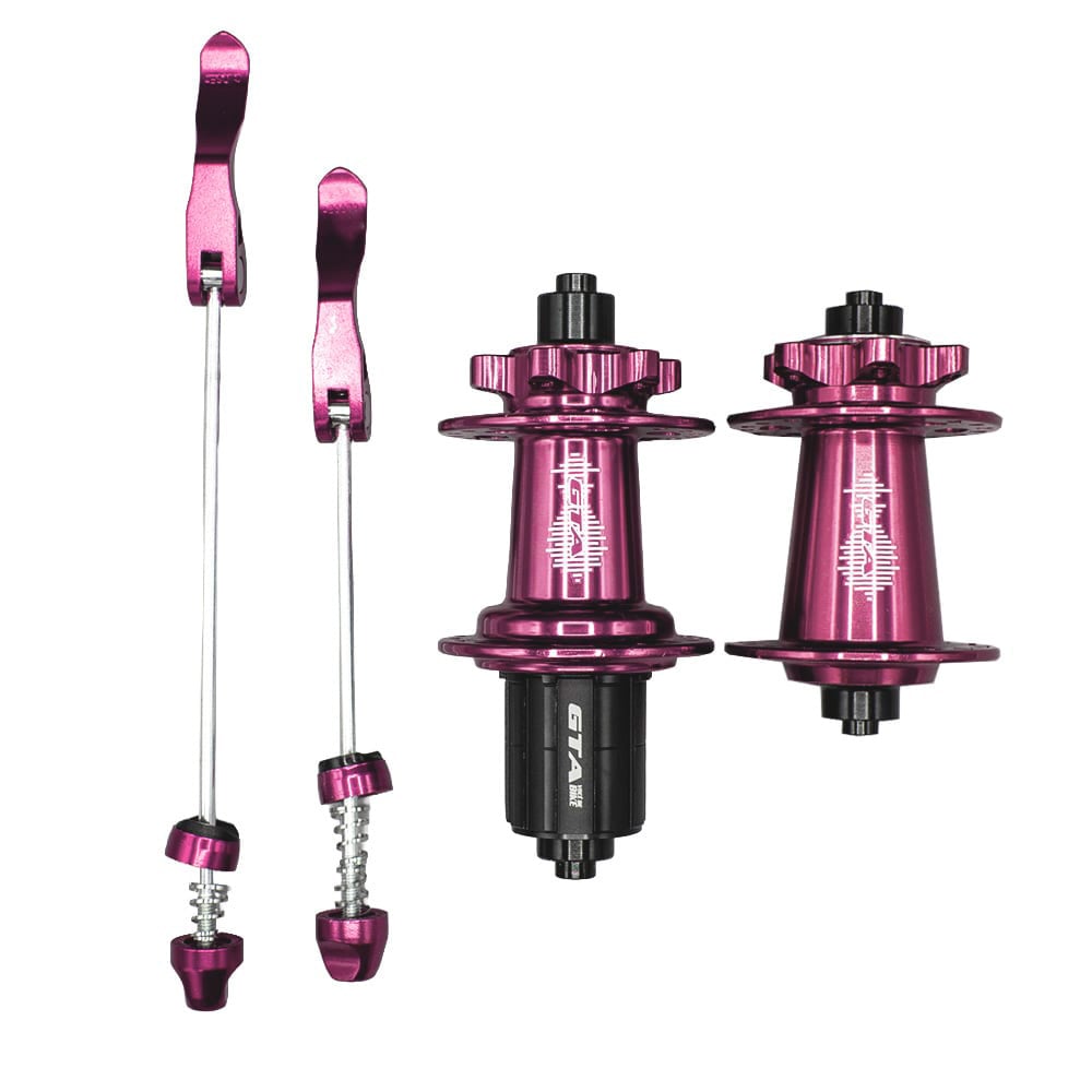 Cubo barulhento aluminio par com rolamento pink para cassetes de 8 a 12 velocidades com blocagem  freehub 6 paws (barulhento)