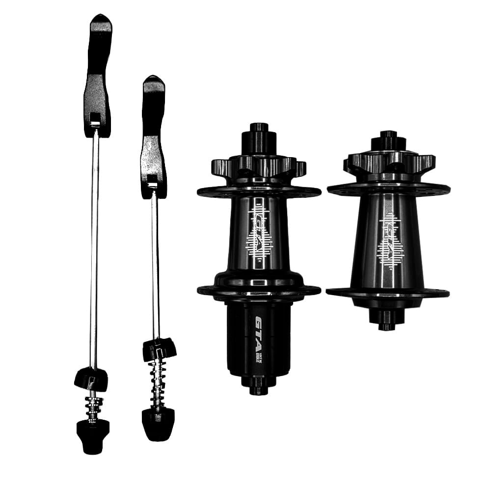 Cubo barulhento aluminio par com rolamento preto para cassetes de 8 a 12 velocidades com blocagem  freehub 6 paws (barulhento)