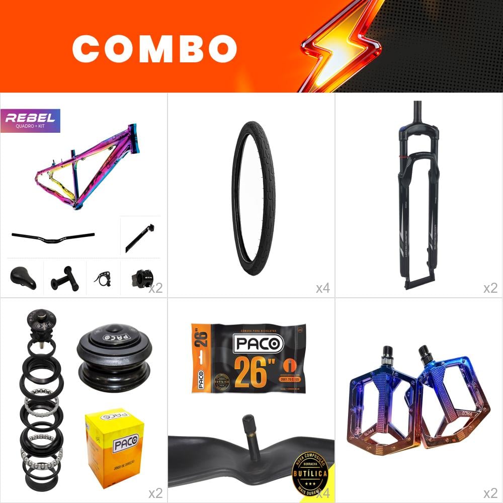                                                                                combo 2x freeride rebel camaleão - confira itens