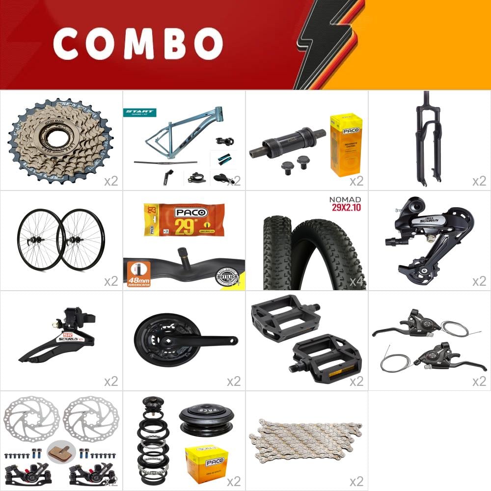           combo para montar 2x gta start 29 verde 17  - 21v sunrun - confira itens 