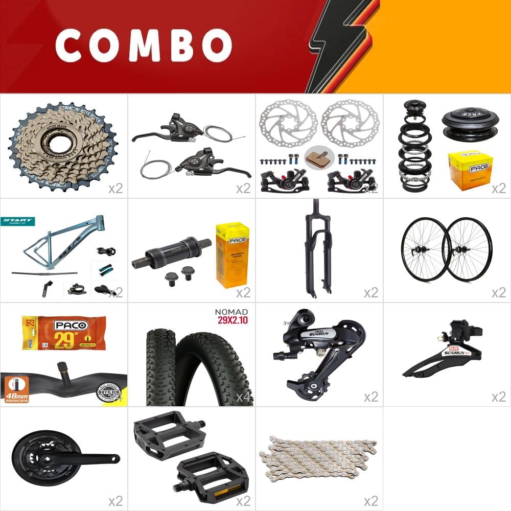           combo para montar 2x gta start 29 verde 15.5 - 21v sunrun - confira itens 