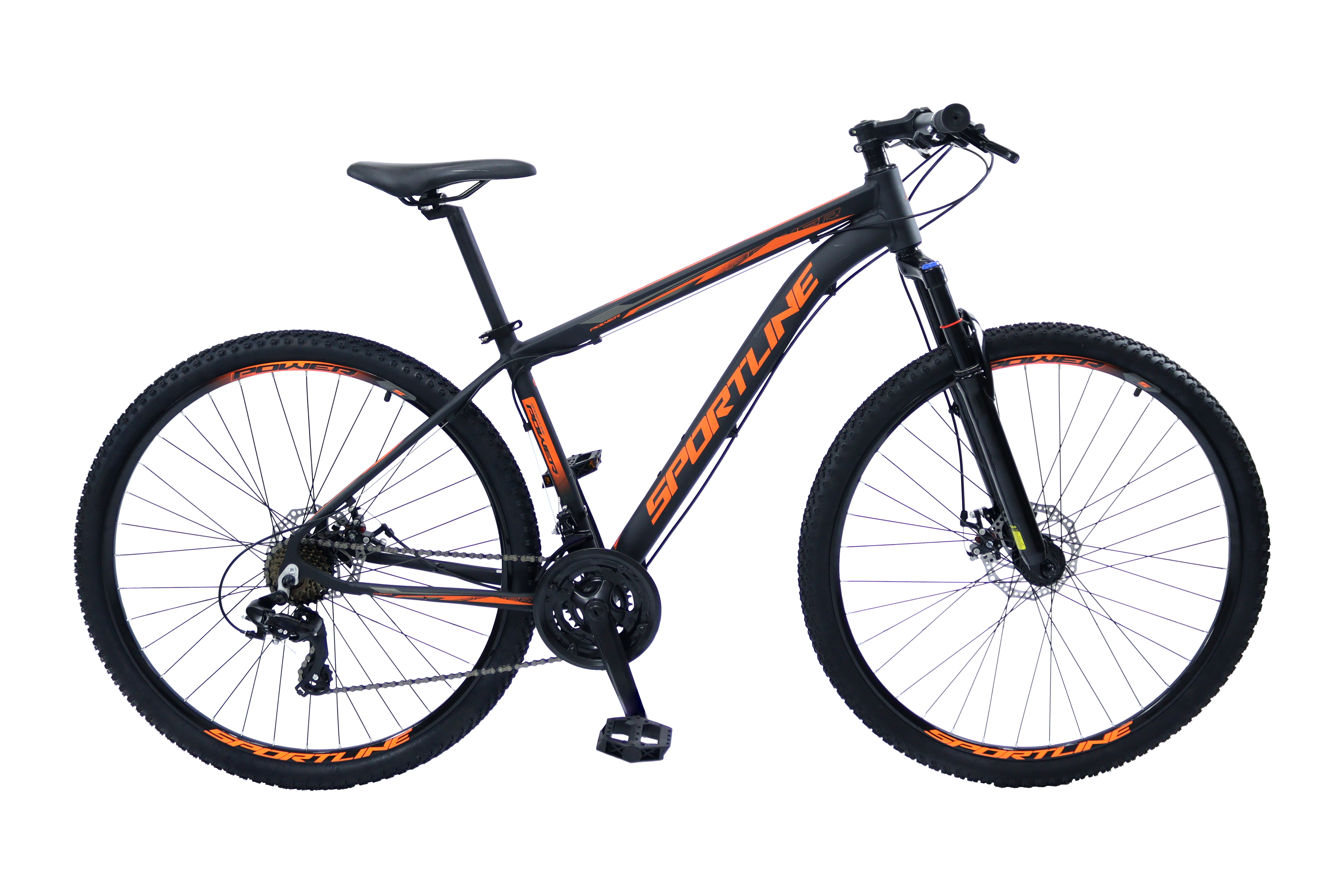 Bicicleta 29 shimano tz 21v freio a disco st1 preto/laranja 19