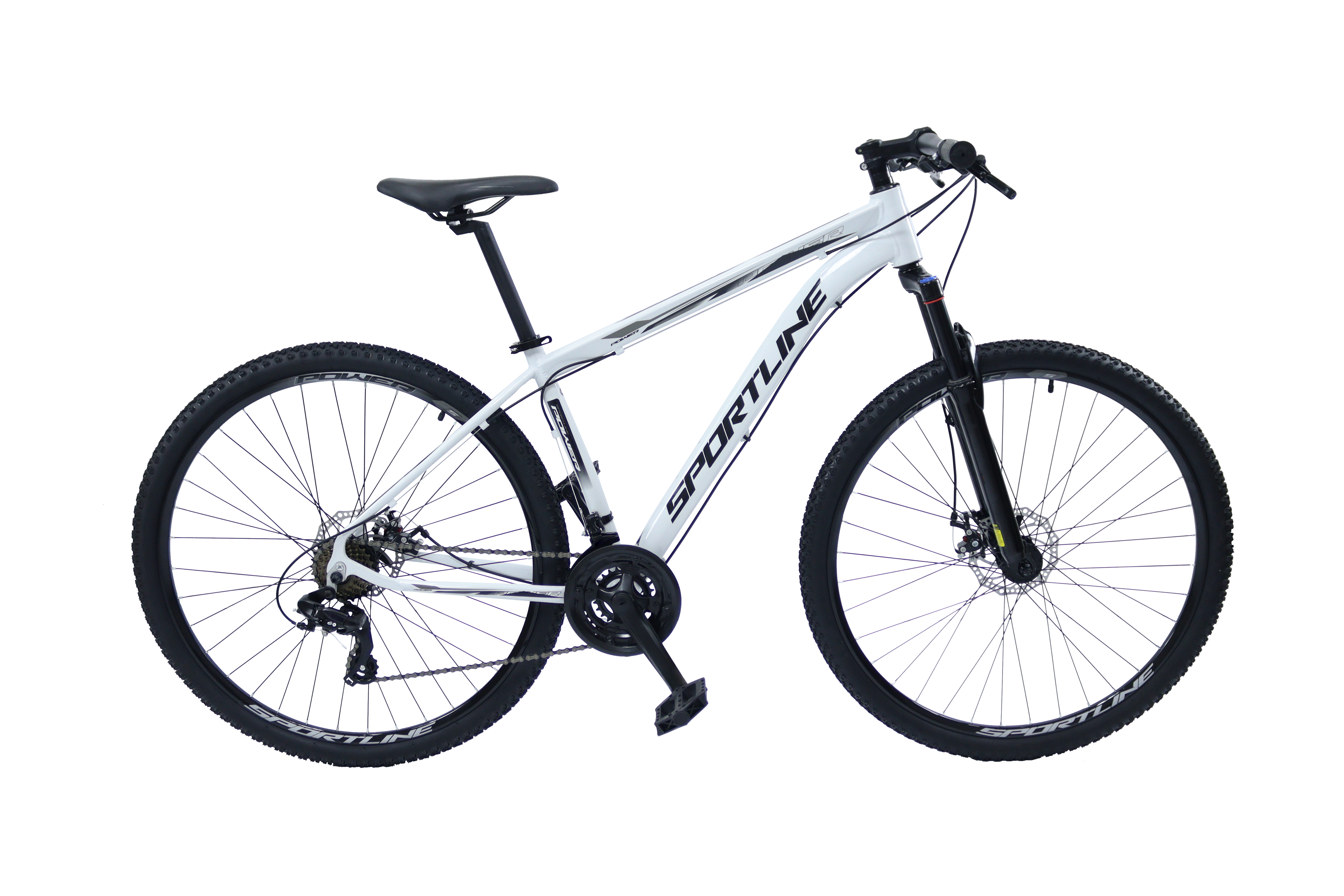 Bicicleta 29 câmbio importado 21v freio disco st3 branco/preto 17