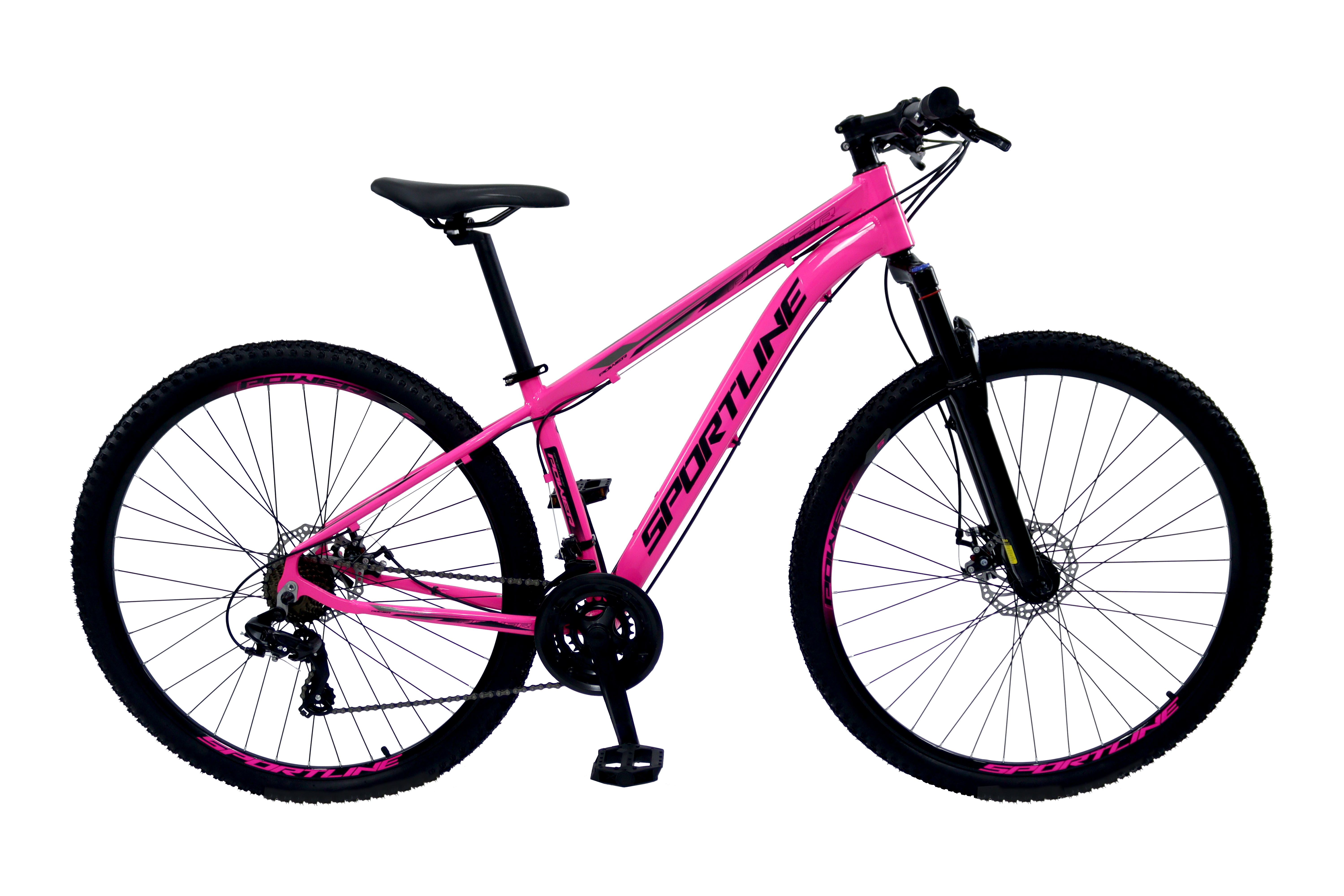 Bicicleta 29 câmbio importado 24v freio hidráulico st4 rosa/preto 15.5