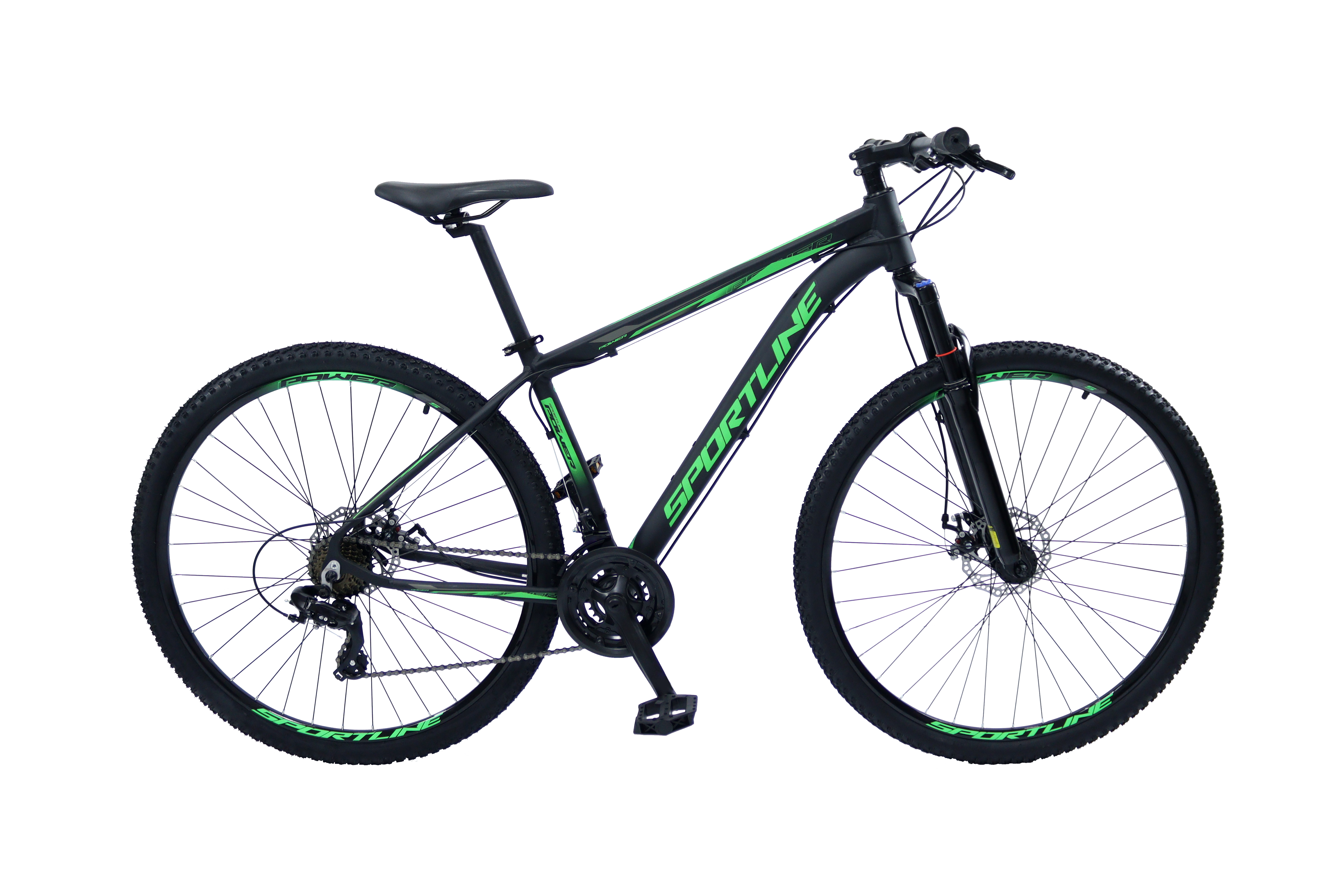 Bicicleta 29 importado 27v freio hidr. c/ trava cassete st11 preto/verde 17