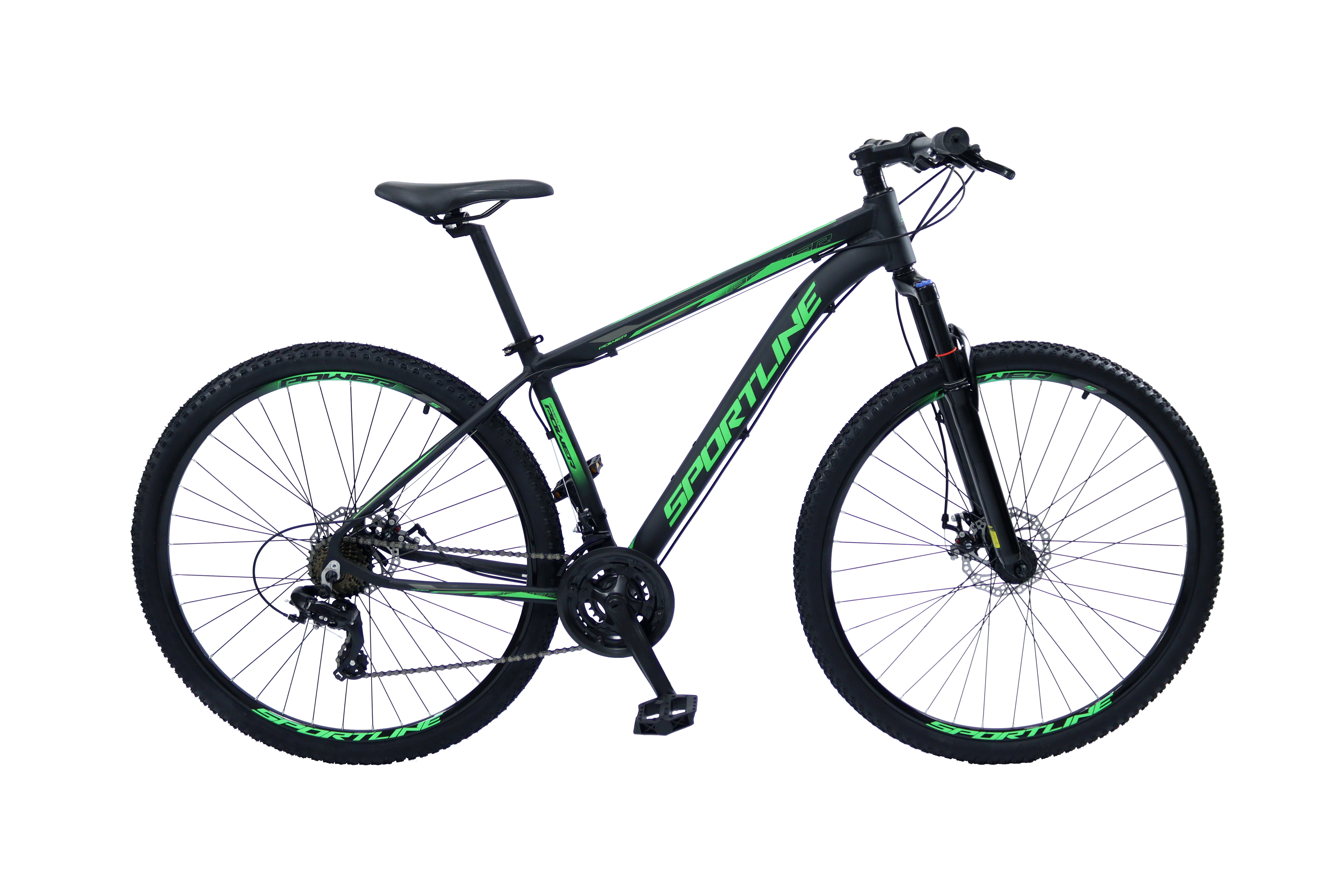 Bicicleta 29 importado 27v freio hidr. c/ trava cassete st11 preto/verde 19