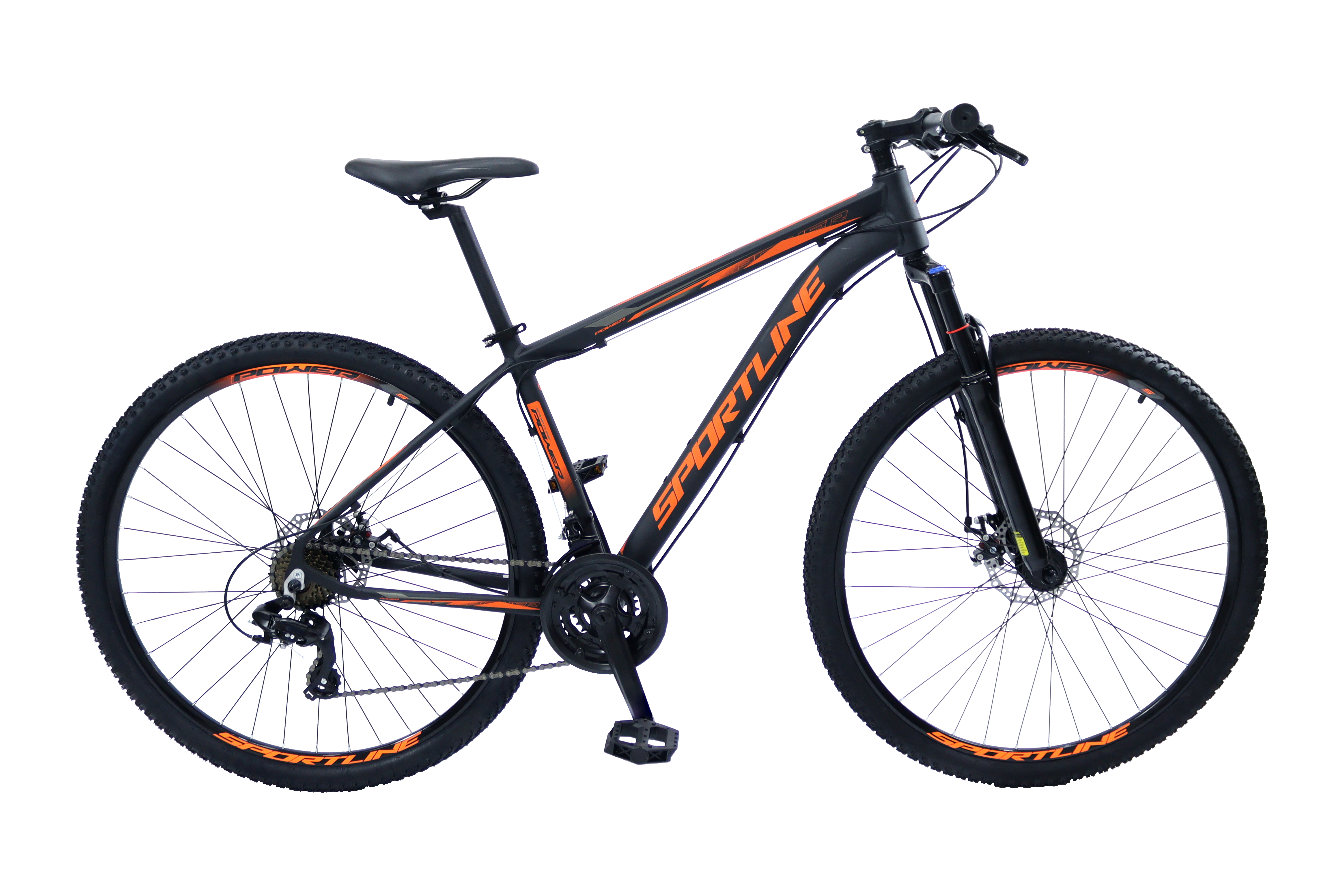 Bicicleta 29 shimano altus 24v freio hidráulico cassete st6 preto/laranja 17