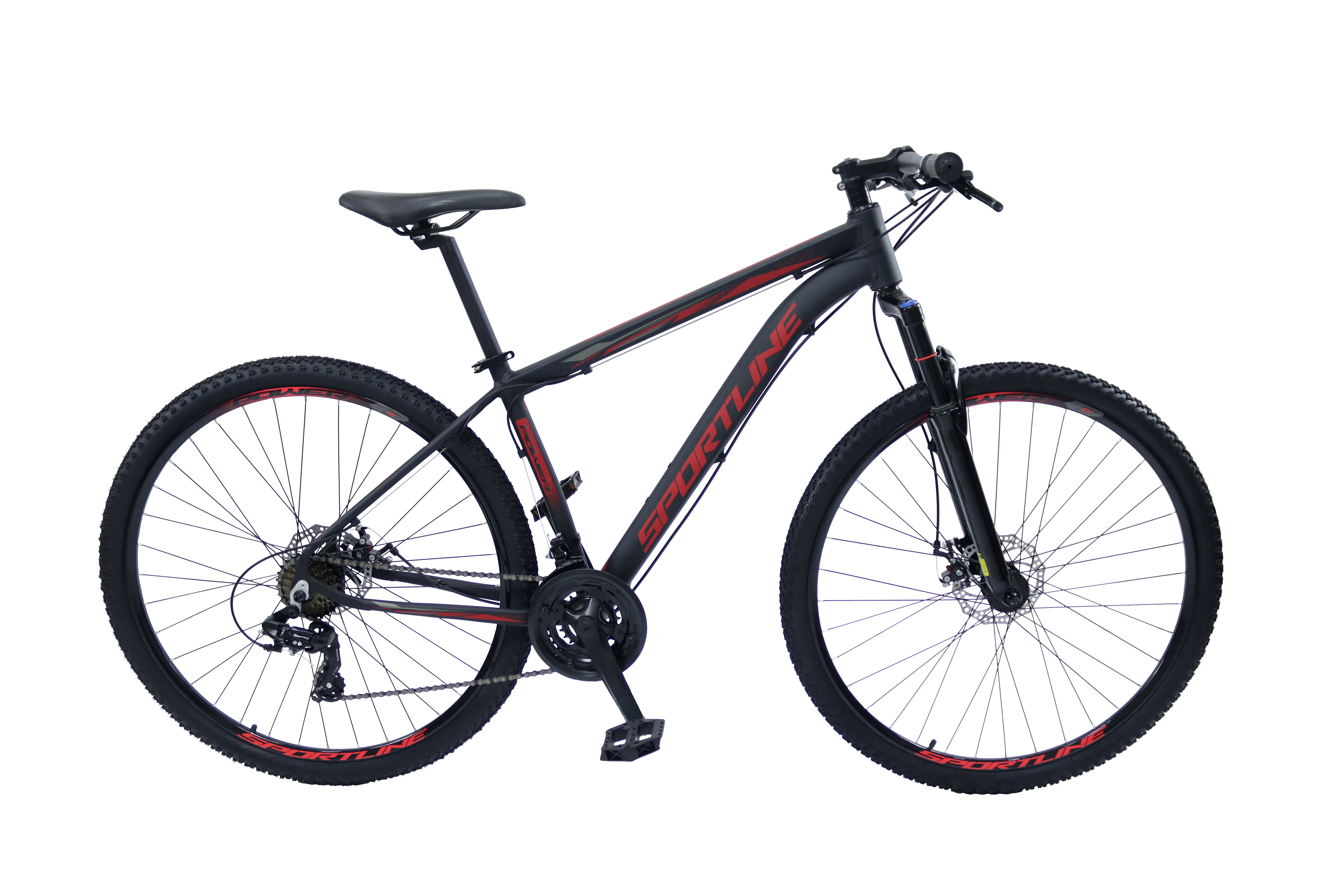 Bicicleta 29 shimano altus 27v freio hidr. c/ trava cassete st9 preto/vermelho 17