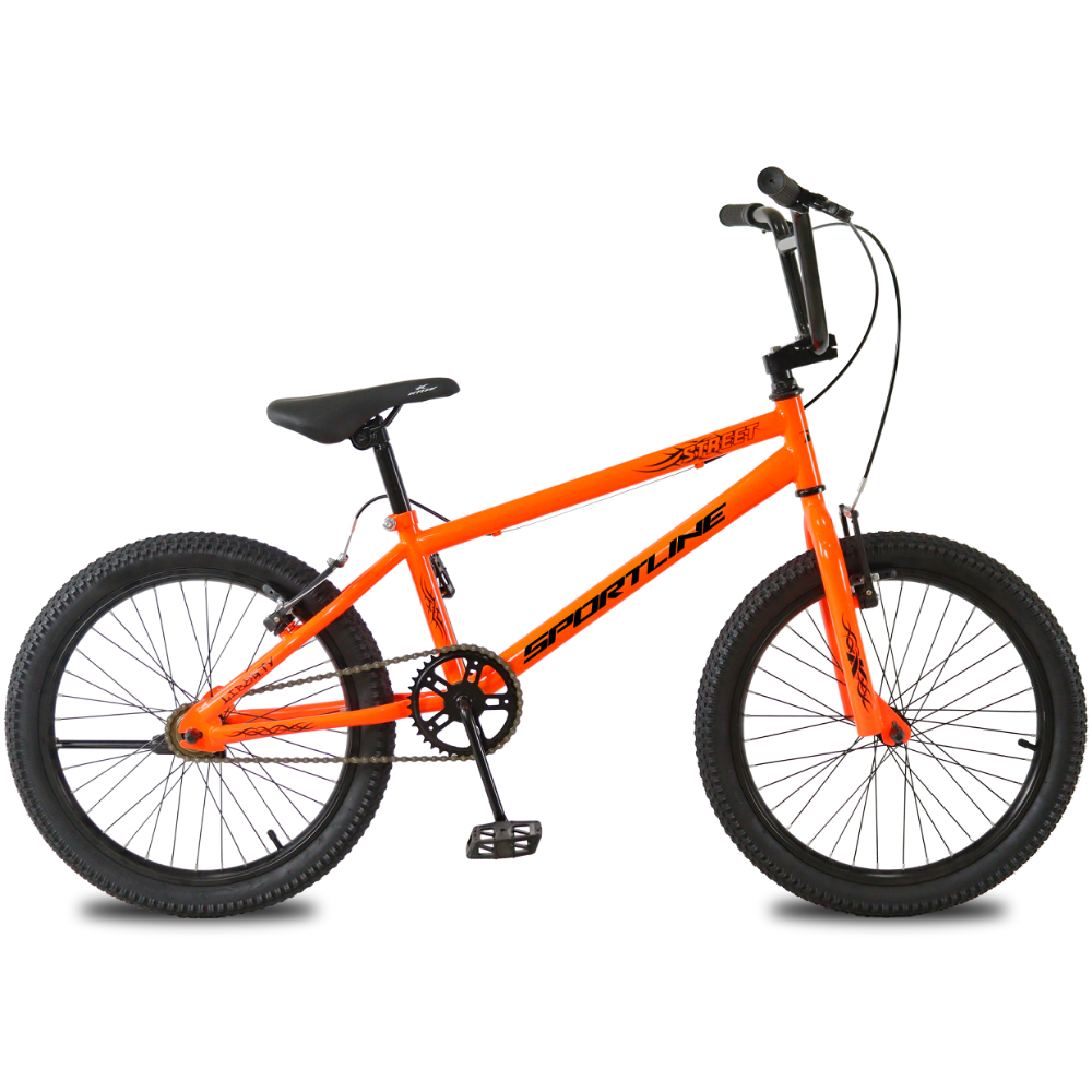 Bicicleta aro 20 bmx cross v-brake st16 laranja/preto