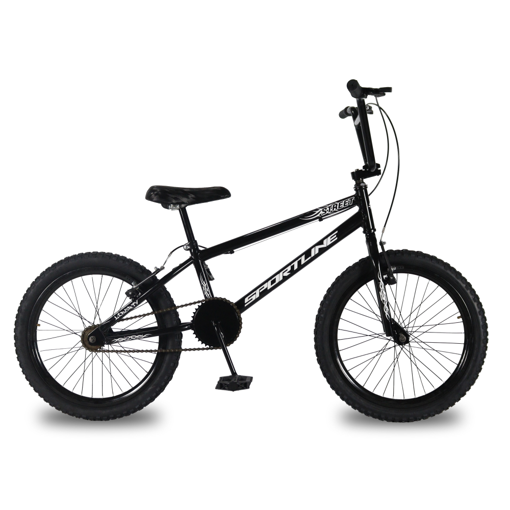 Bicicleta aro 20  bmx cross v-brake st16 preto/branco