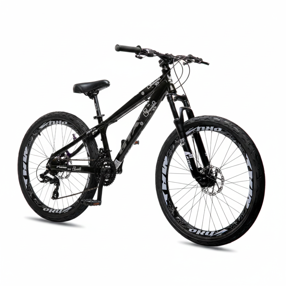Bicicleta freeride aro 26 freio a disco 24v st17 preto/branco