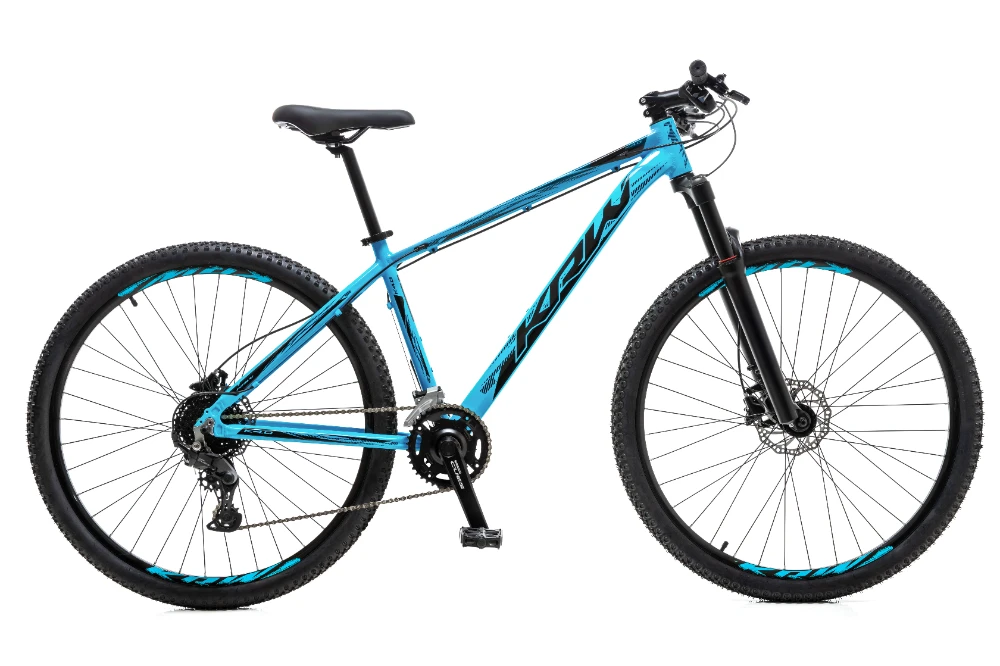 Bicicleta 29 alumínio shimano cues 18v freio hidr. trava guidão w18 azul/preto 17