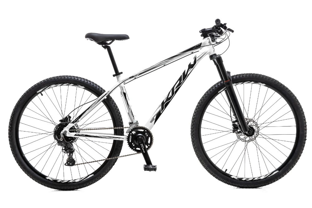 Bicicleta 29 alumínio shimano cues 18v freio hidr. trava guidão w18 branco/preto 17
