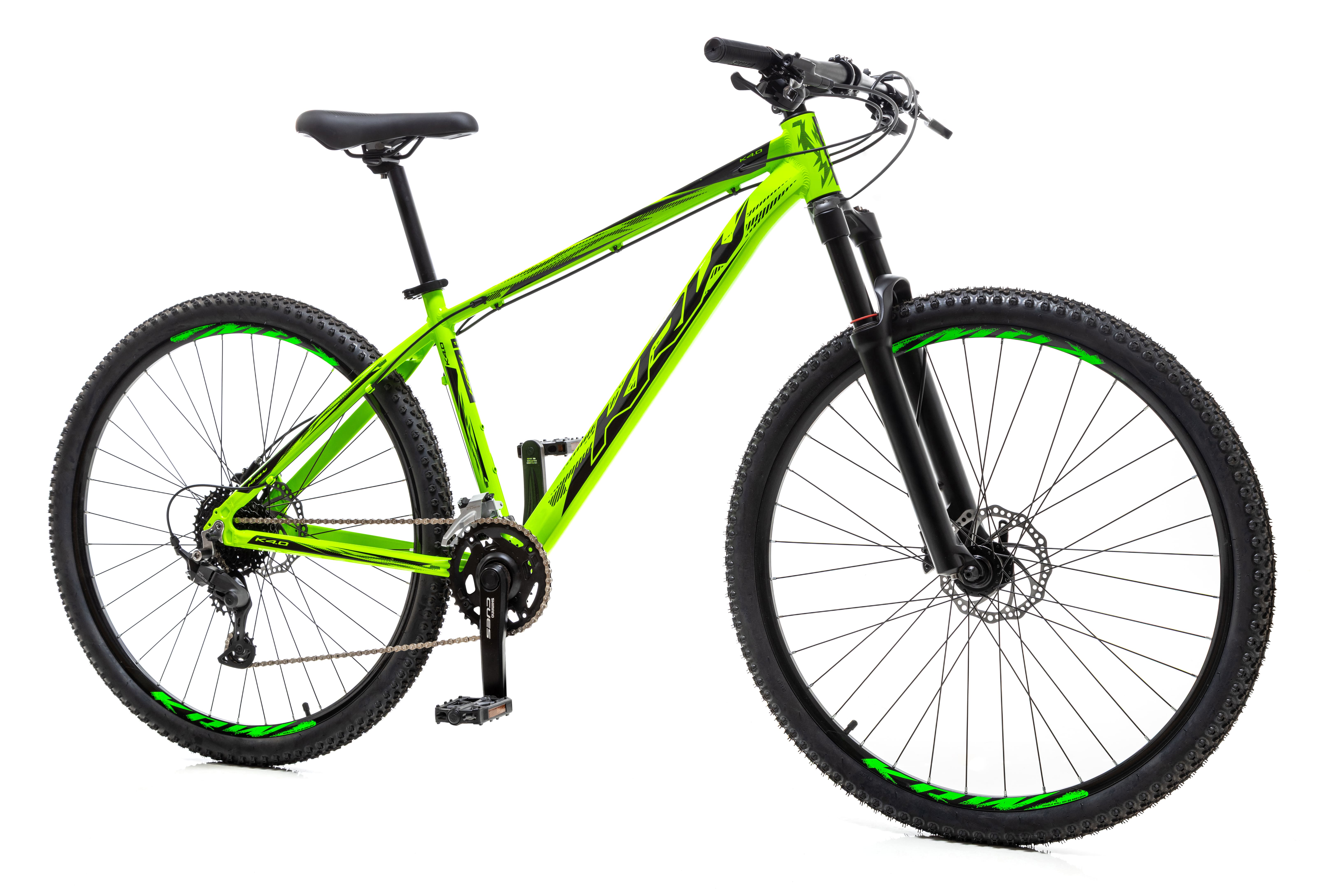 Bicicleta 29 alumínio shimano cues 18v freio hidr. trava guidão w18 verde/preto 17