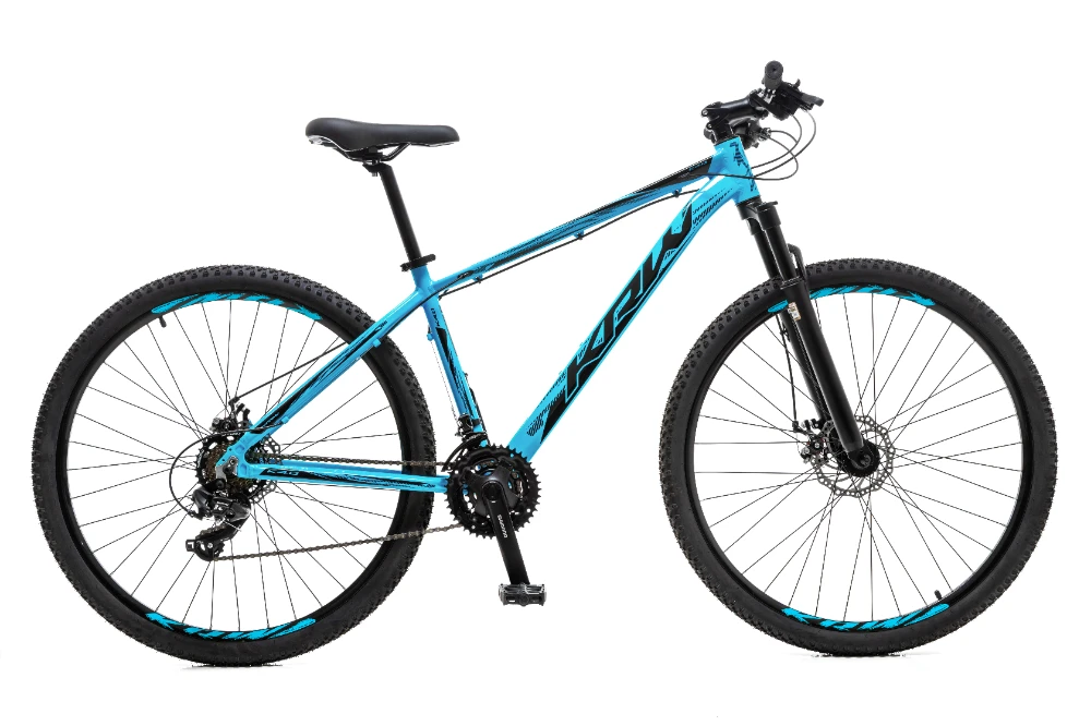 Bicicleta 29 alum 21v shimano mega ranger susp. hidr. trava ombro w19 azul/preto 15.5