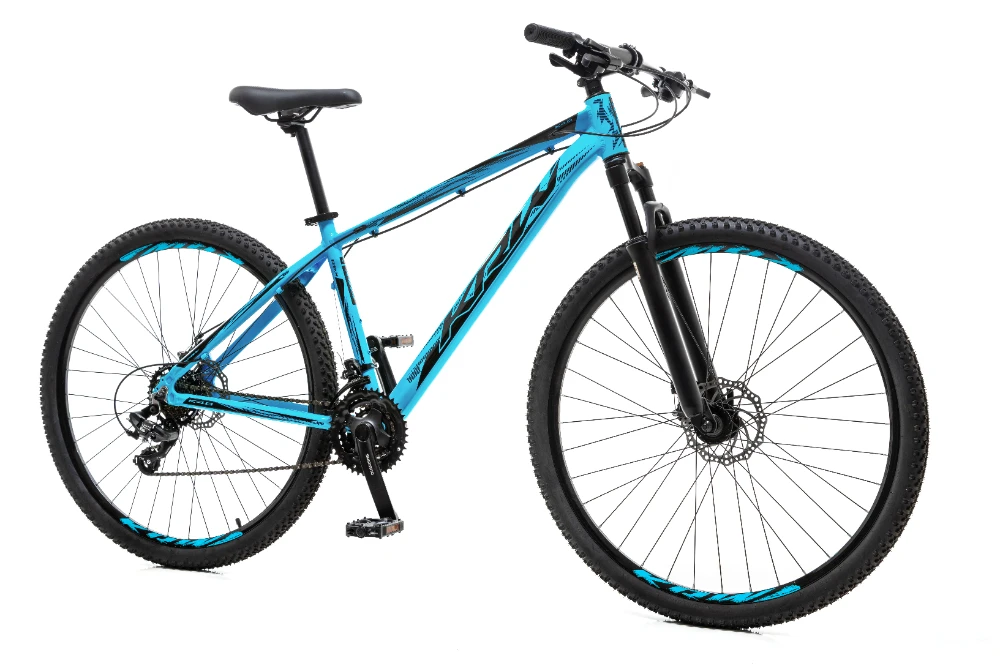 Bicicleta 29 alum 21v shimano mega ranger susp. hidr. trava ombro w19 azul/preto 17