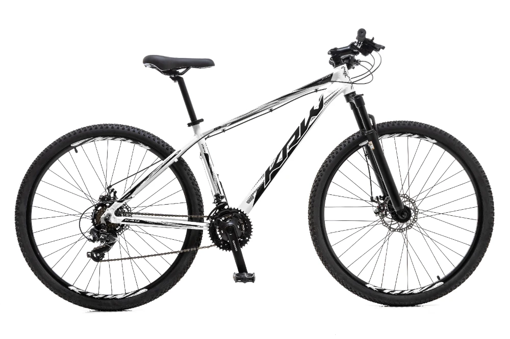 Bicicleta 29 alum 21v shimano mega ranger susp. hidr. trava ombro w19 branco/preto 17