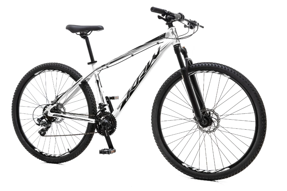 Bicicleta 29 alum 21v shimano mega ranger susp. hidr. trava ombro w19 branco/preto 17
