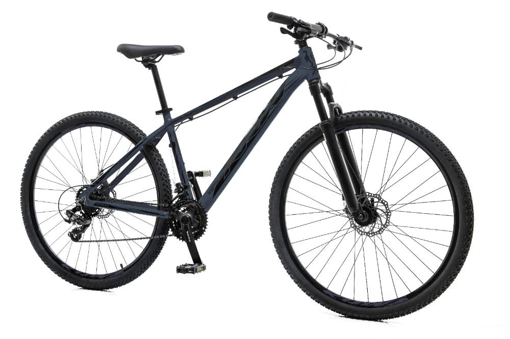 Bicicleta 29 alum 21v shimano mega ranger susp. hidr. trava ombro w19 grafite/preto 15.5