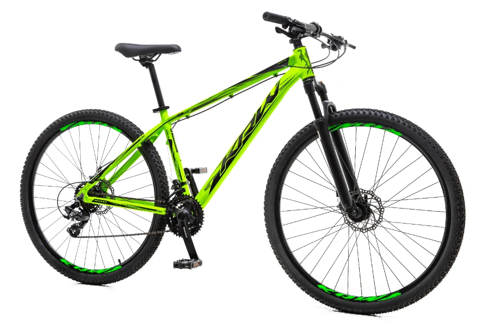 Bicicleta 29 alum 21v shimano mega ranger susp. hidr. trava ombro w19 verde/preto 15.5