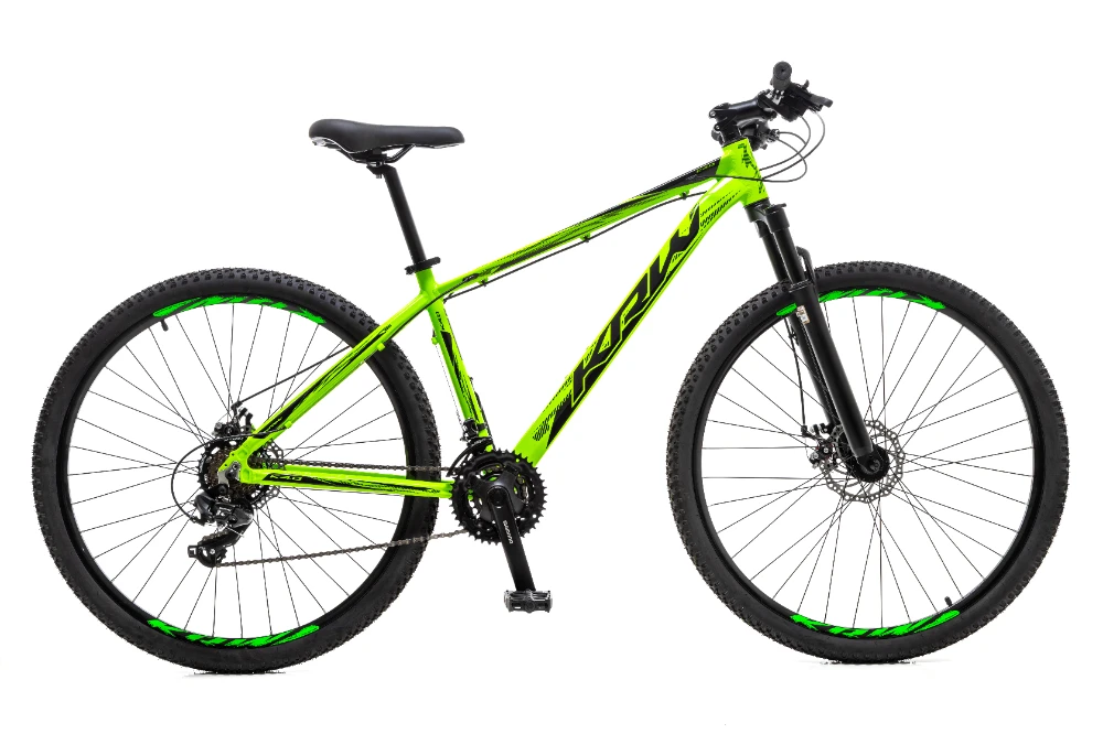 Bicicleta 29 alum 21v shimano mega ranger susp. hidr. trava ombro w19 verde/preto 19