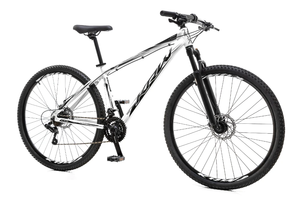 Bicicleta 29 alumínio shimano tz 21v freio a disco w20 branco/preto 21