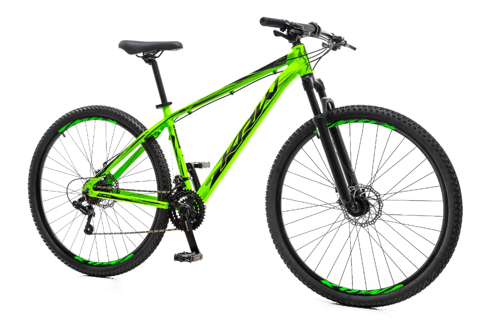 Bicicleta 29 alumínio shimano tz 21v freio a disco w20 verde/preto 17