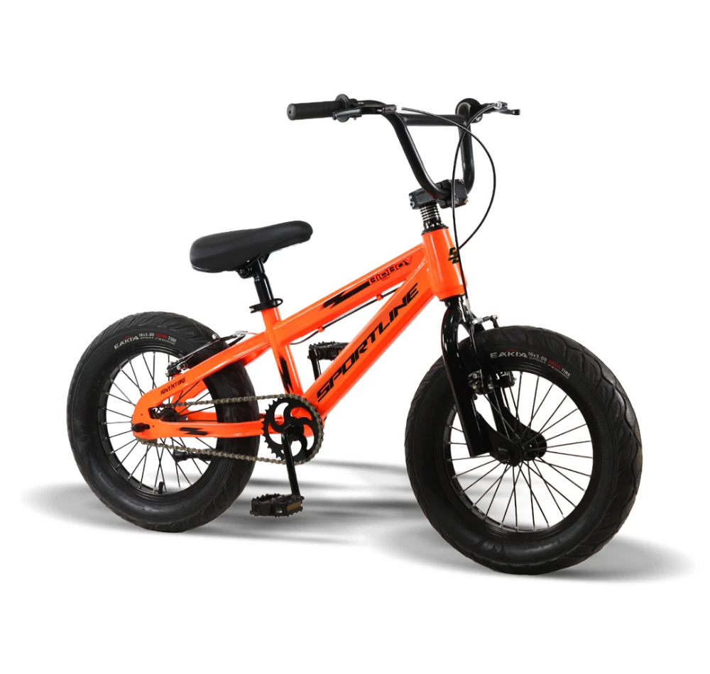 Bicicleta infantil aro 16 bigboy menino freio v-brake m16 laranja/preto