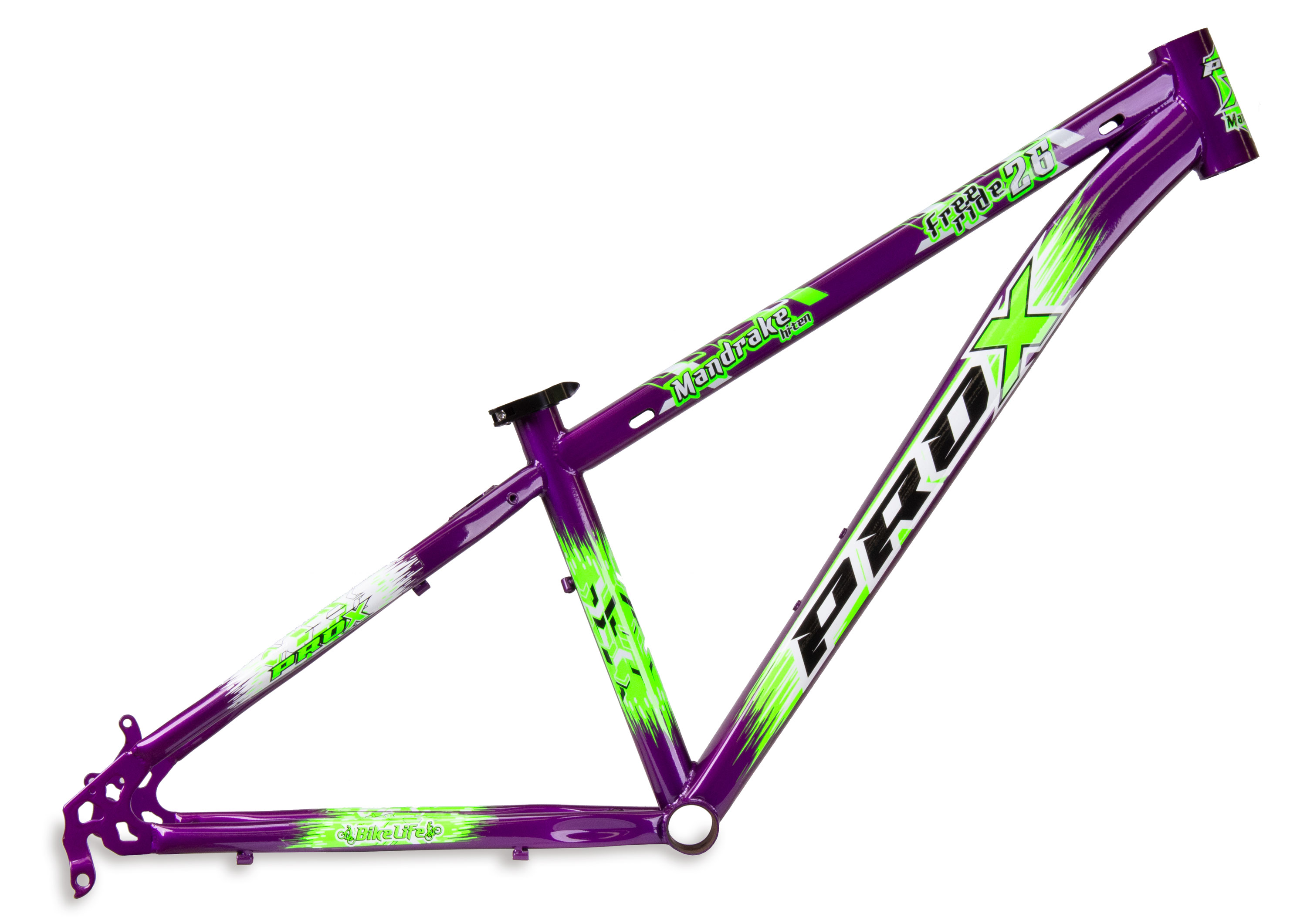 Quadro 26 freeride wheeling pro-x mandrake pump track grau cor roxo
