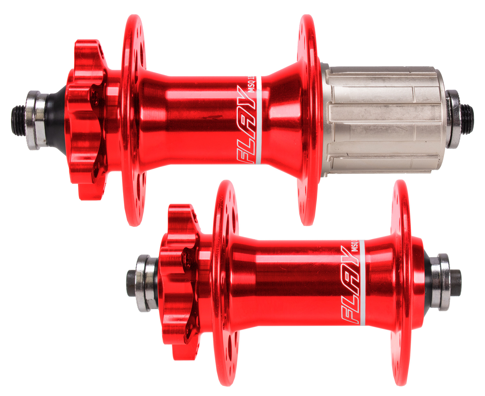 Par de cubo mtb flay 28 furos rolamentado alumínio msq vermelho