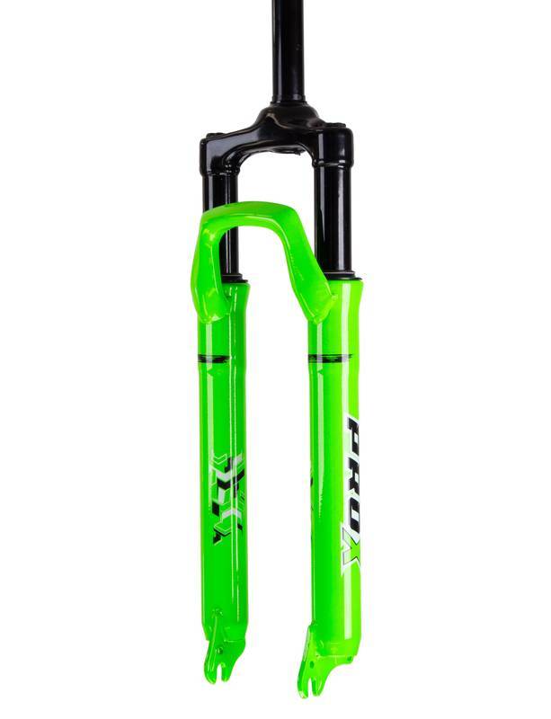 Garfo suspensão pro-x 26 e 29 grau s/grava 100mm freio disco cor verde