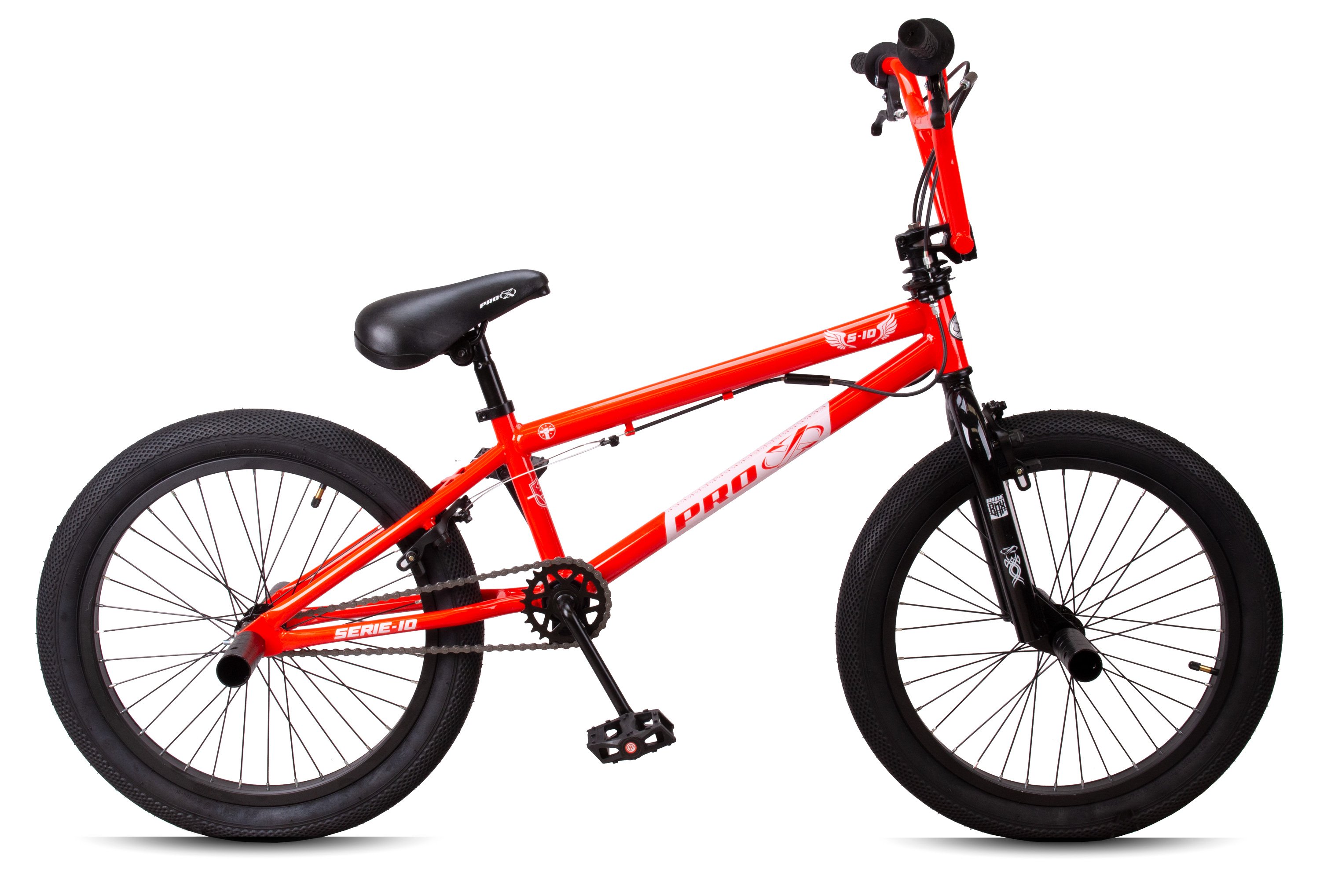 Bicicleta pro-x serie 10 - 2025 c/rotor e pedaleiras cor:laranja metálico