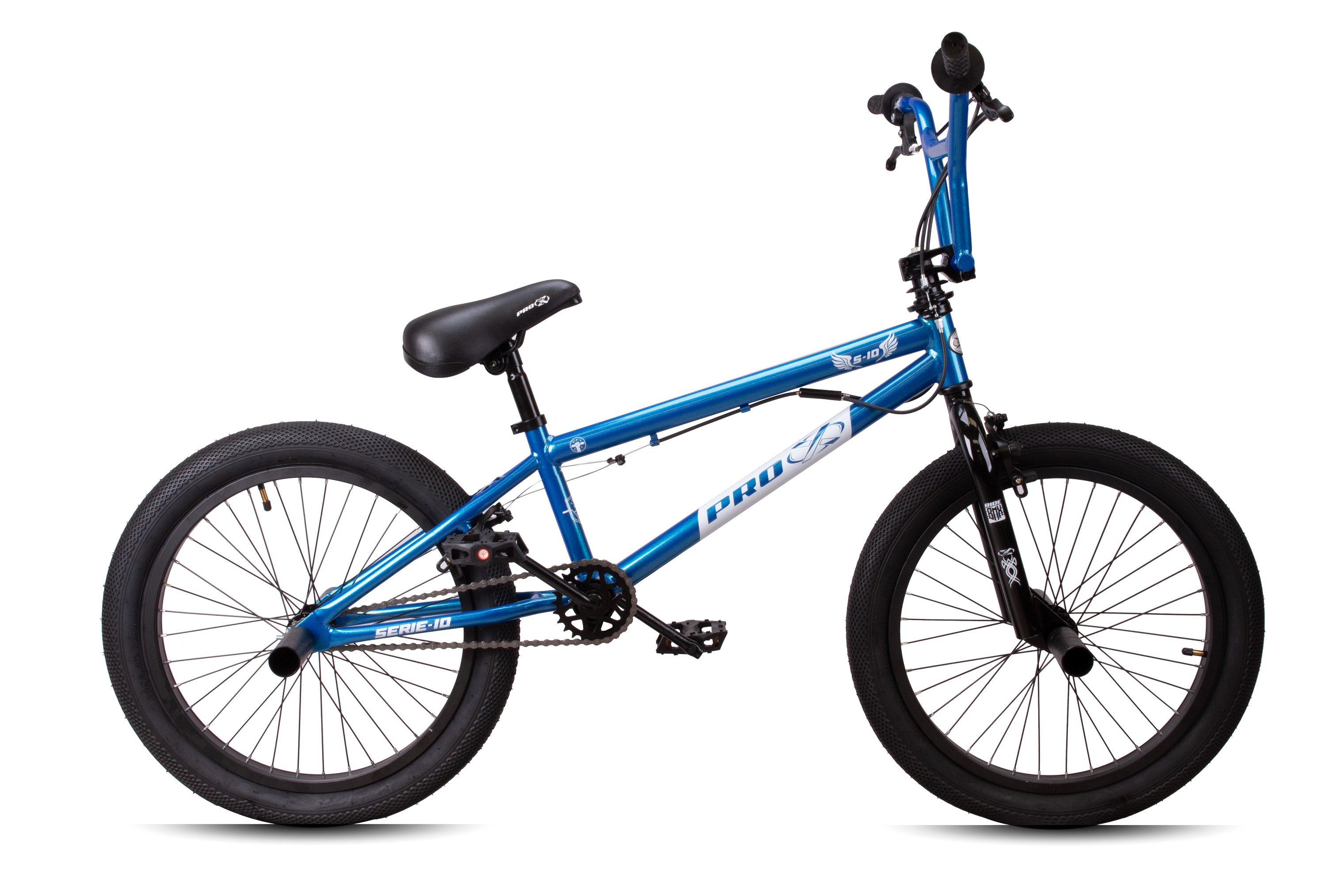 Bicicleta pro-x serie 10 - 2025 c/rotor e pedaleiras cor:azul metálico