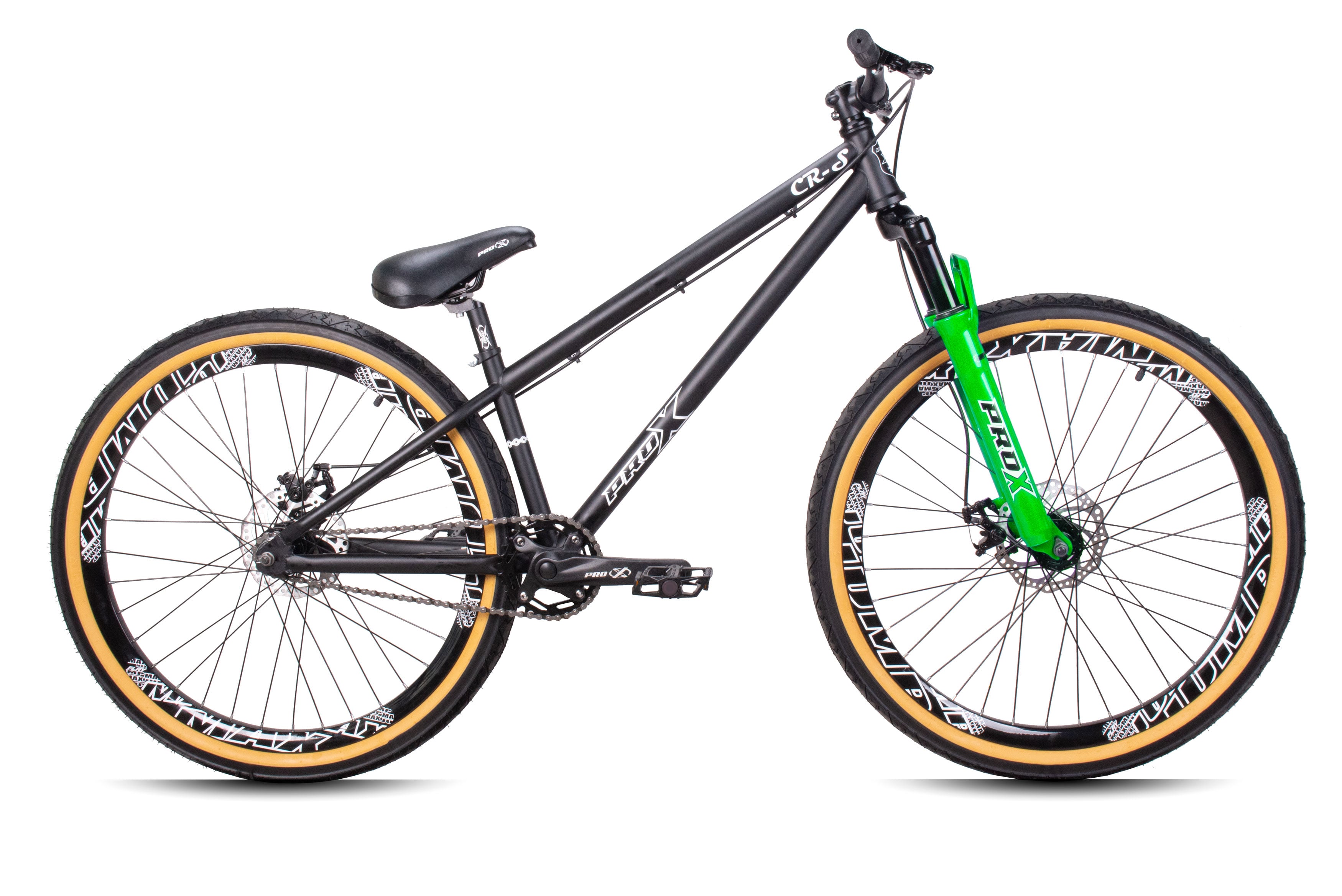 Bicicleta aro 26 pro-x freeride cr-s preto - susp. verde