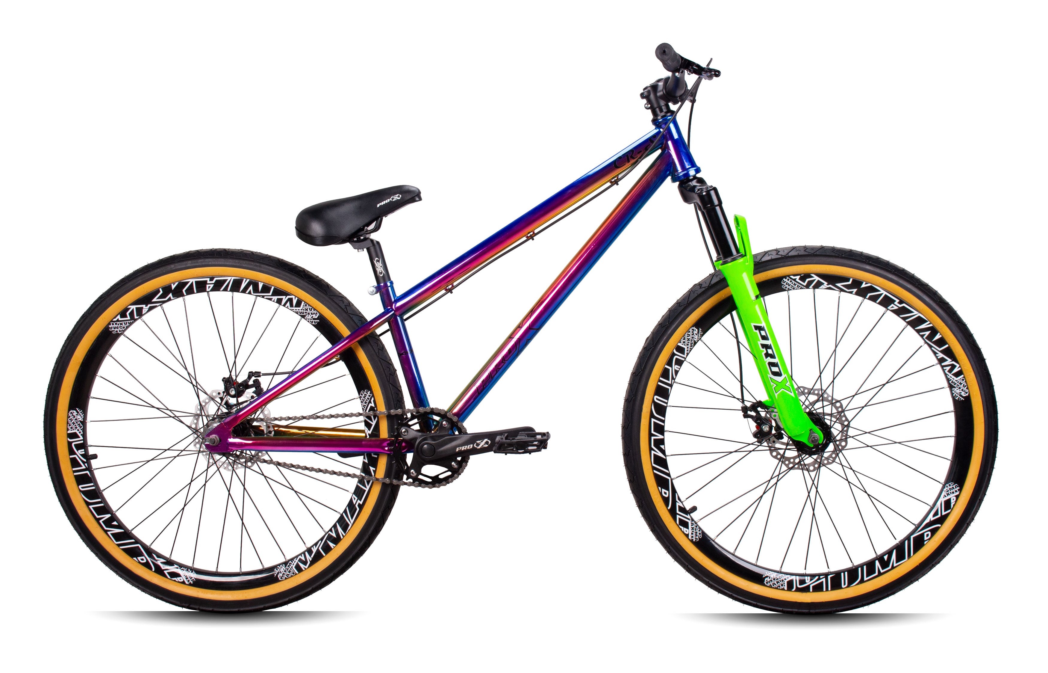 Bicicleta aro 26 pro-x freeride cr-s camaleao - susp. verde