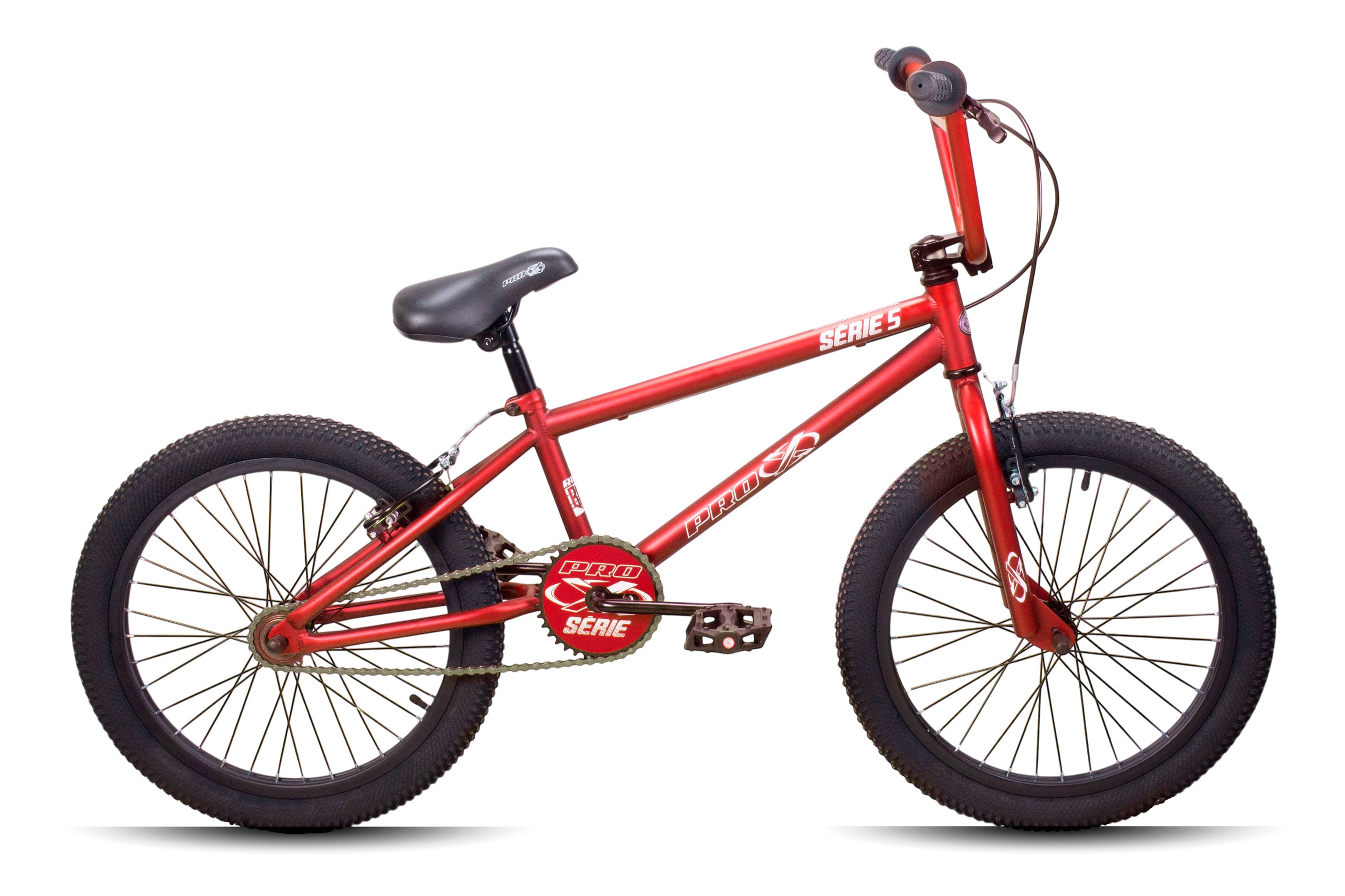 Bicicleta aro 20 bmx pro-x serie 5 vermelho fosco - 2026