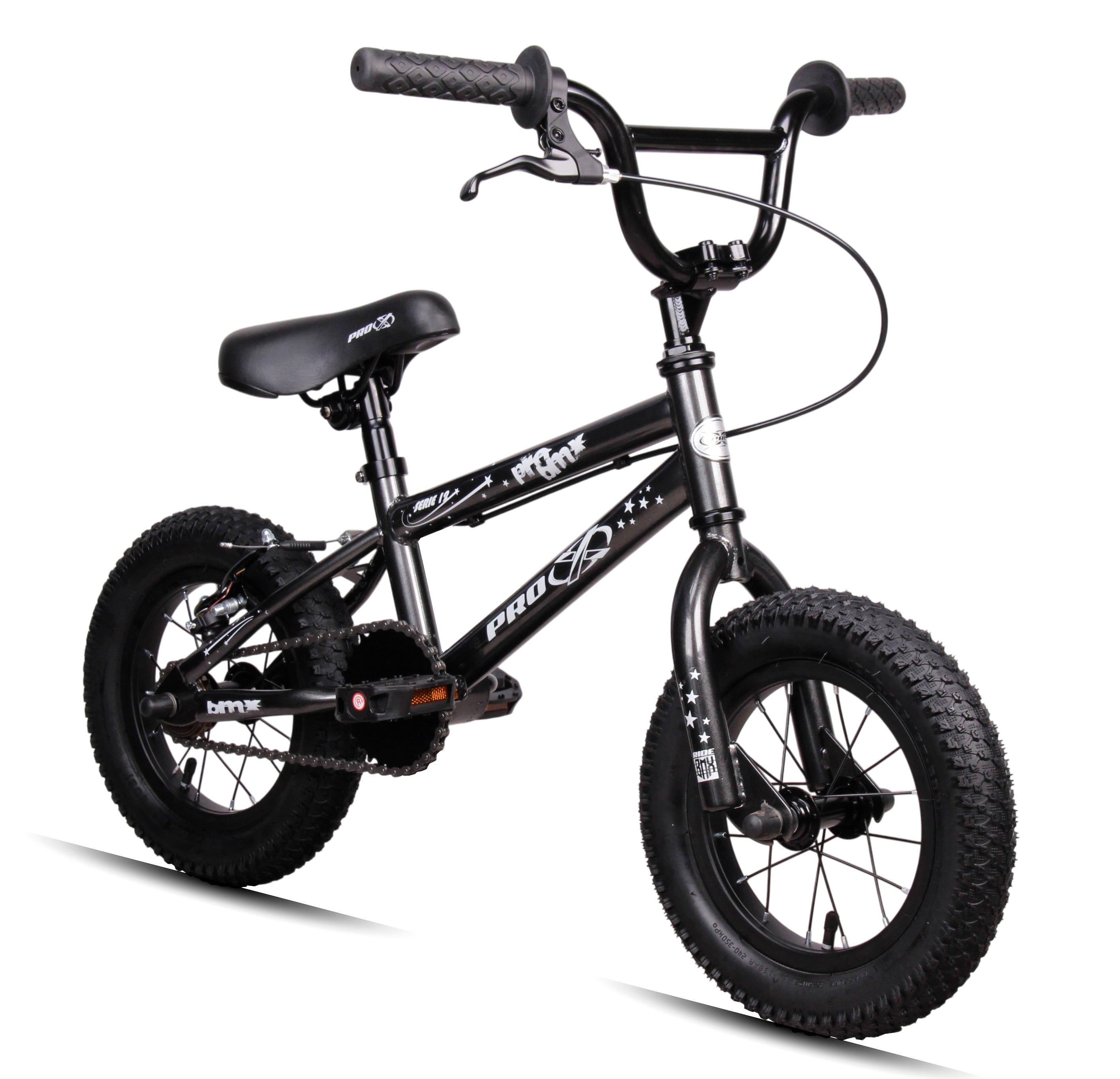 Bicicleta bmx aro 12 pro-x mod serie 12 freestyle pneu balão preto