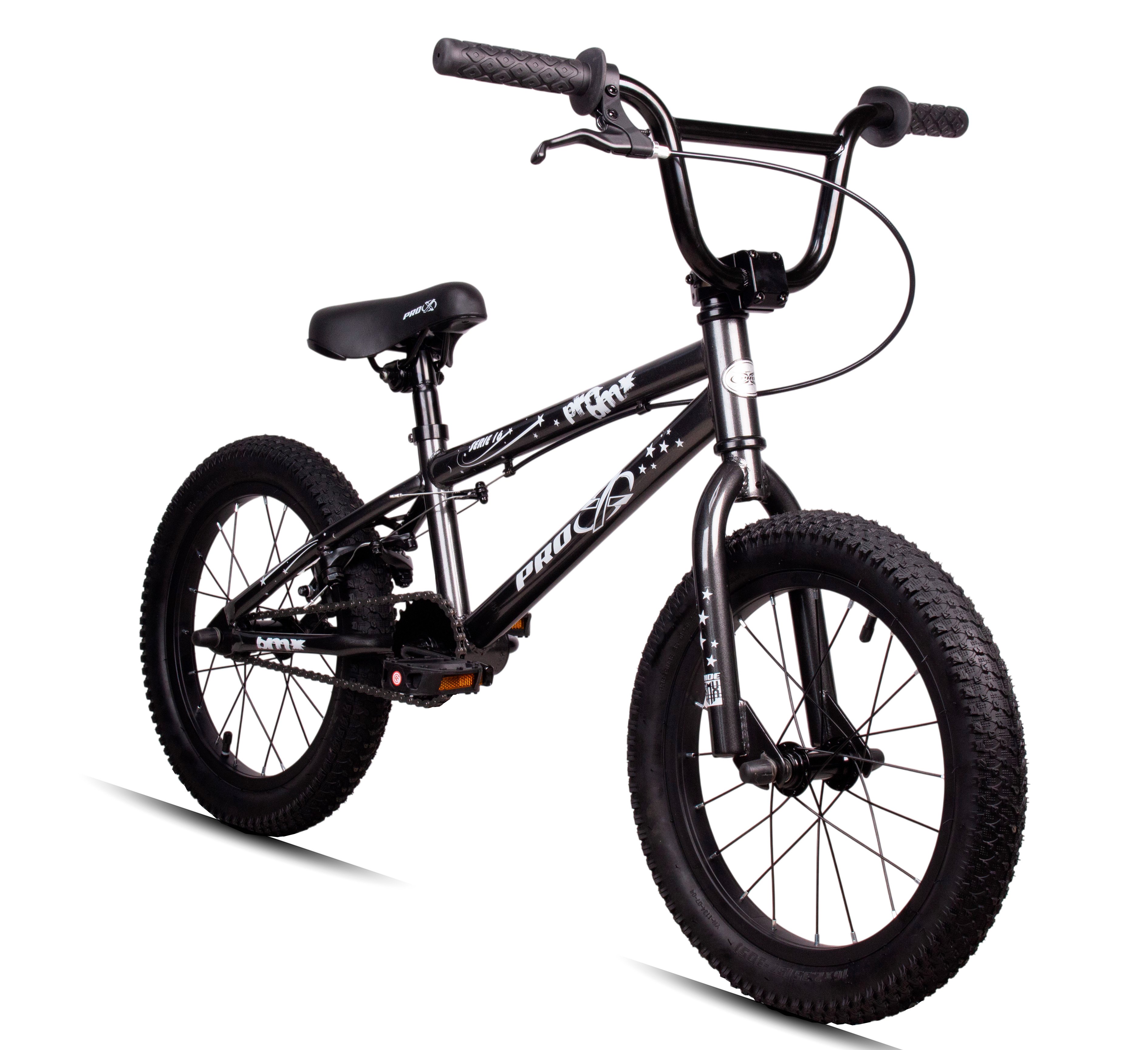 Bicicleta bmx aro 16 pro-x mod serie 16 freestyle pneu balão preto
