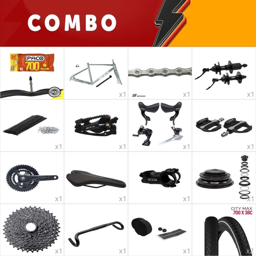         combo 1 bike gravel across 2.0 tam 56 verde salvia - falta aros - confira itens