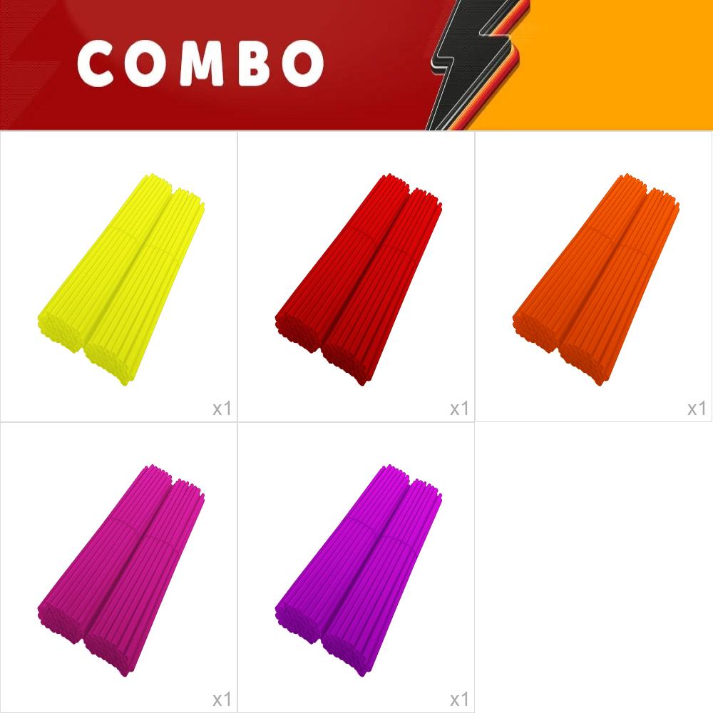                                                            liquidação <b>10%</b> - 5x jogos de (72/cada) capas de raios 250mm cores sortidas <b>para bike do grau</b> 