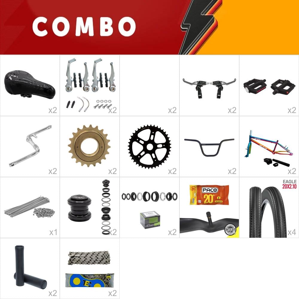           combo bmx 2x gta nitro camaleão - falta aros - confira os itens