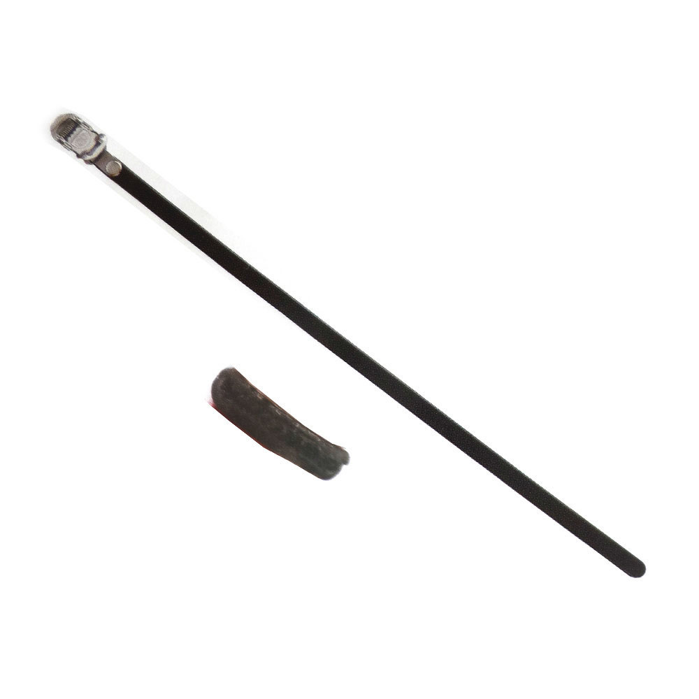 Correia poliester 430mm pret c/pres
