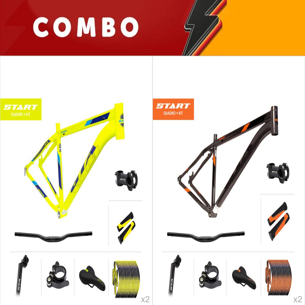                liquidação 10% - 4x quadros gta start tamanho 21 com kit - cores sortidas 02