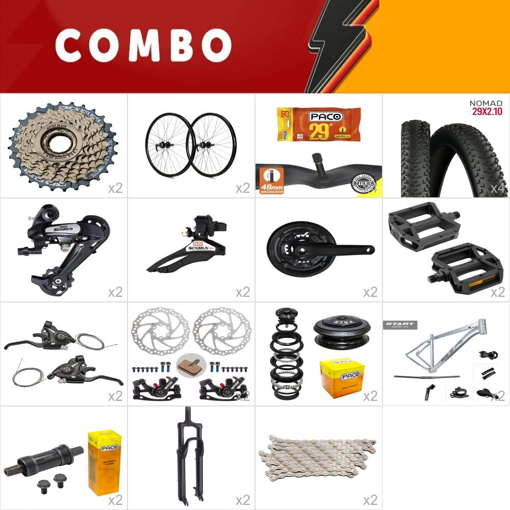           combo para montar 2x gta start 29 cinza 17  - 21v sunrun - confira itens 