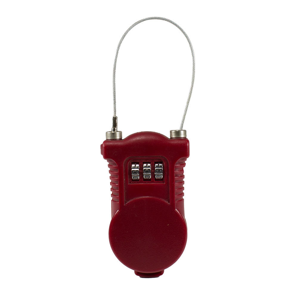Cadeado retrátil com segredo 1200mm vermelho vermelho