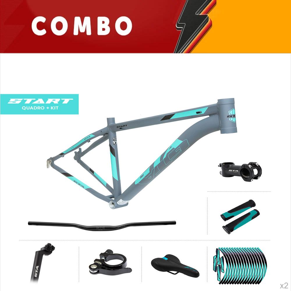  <b>promoção 5%</b>  2 kit quadro 29 start gta tam 21 cinza/acqua