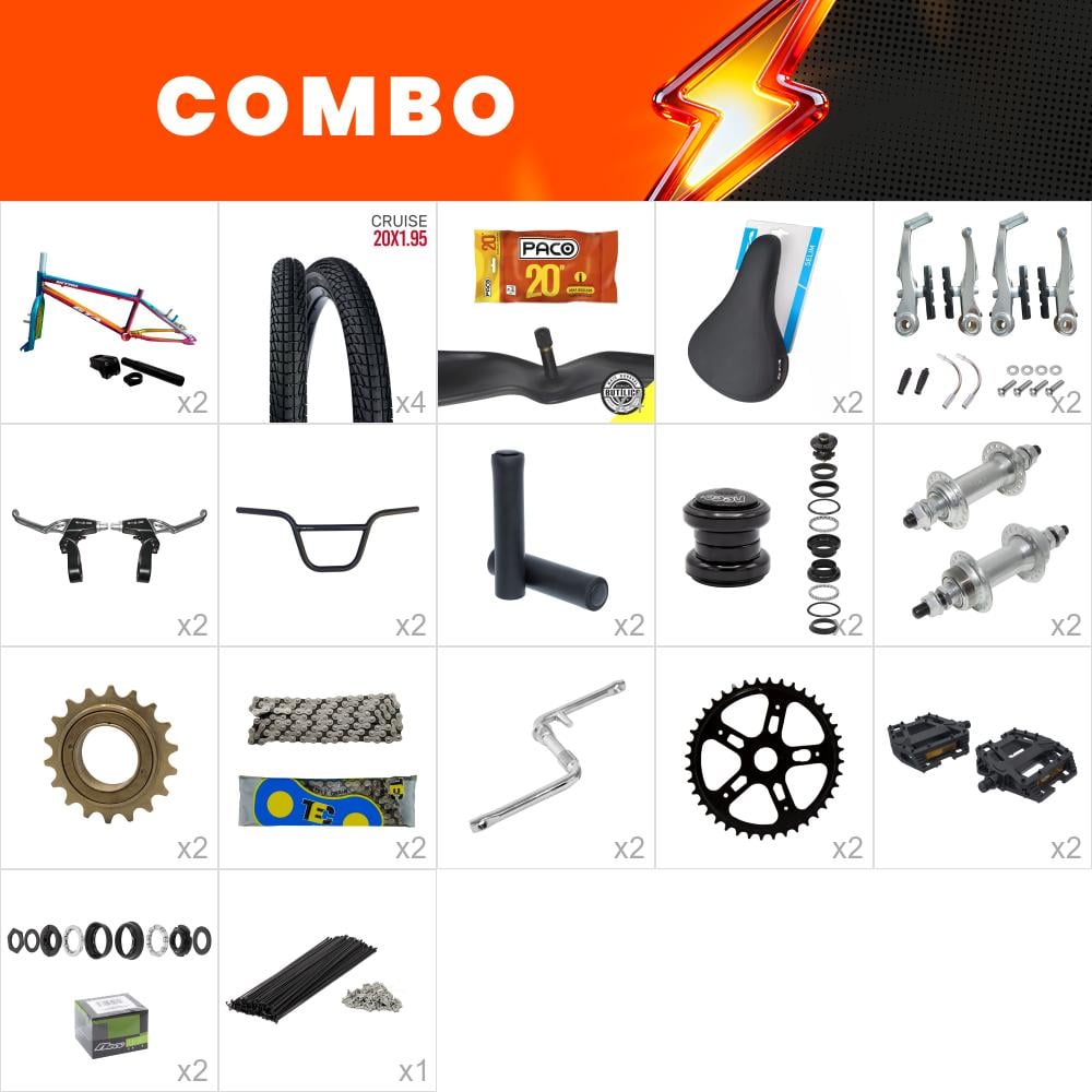 Combo bmx 2x gta nitro camaleão - falta aros - confira os itens